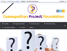 Tablet Screenshot of cosmopolitan-project-foundation.org